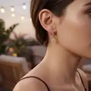 Taşlı Halka Küpe 2