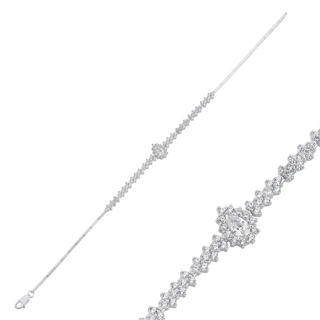 Beyaz Altın Oval Düğün Set 5