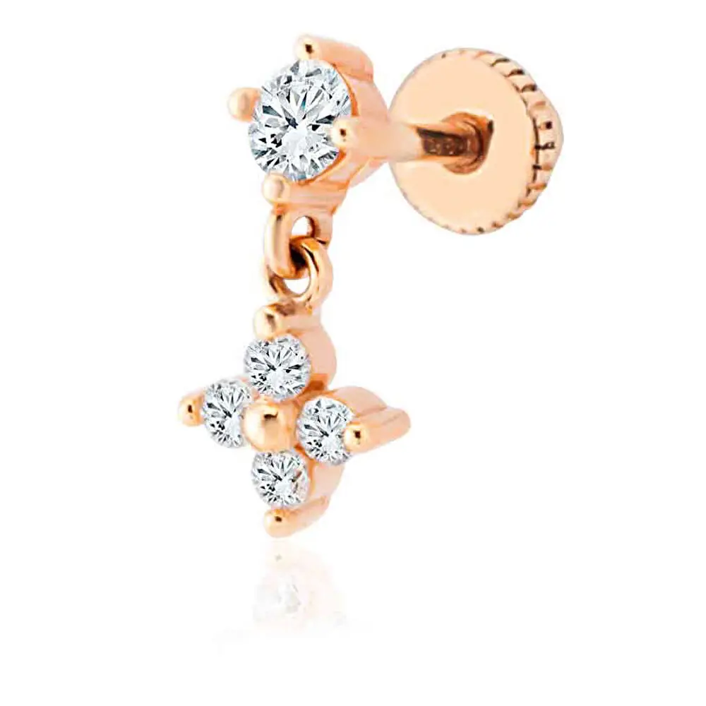 Pırlanta Sarkıtlı Tragus 0.10 Karat
