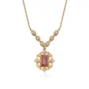 Pembe Safir Pırlanta Kolye 0.60 Karat 1