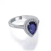 Safir Pırlanta Yüzük 1.32 Karat 2