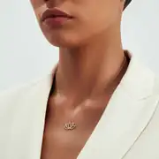 Altın Lotus Kolye 3