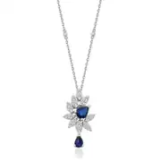Safir Pırlanta Kolye 0.45 Karat 1
