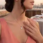 Baget Beyaz Altın Kolye 2