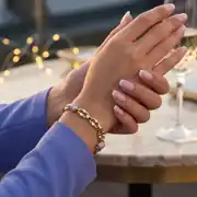 Taşlı Zincir Altın Bileklik 2