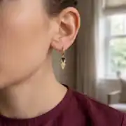 Mineli Altın Küpe 2