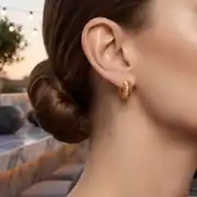 Retro Altın Küpe 2