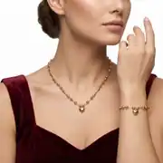 Kalp Charmlı Altın Set 2
