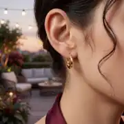 Altın Retro Küpe 2