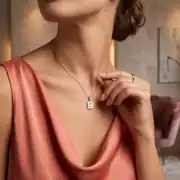 Beyaz Altın Baget Beyaz Kolye 2