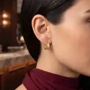 Altın Retro Küpe 2