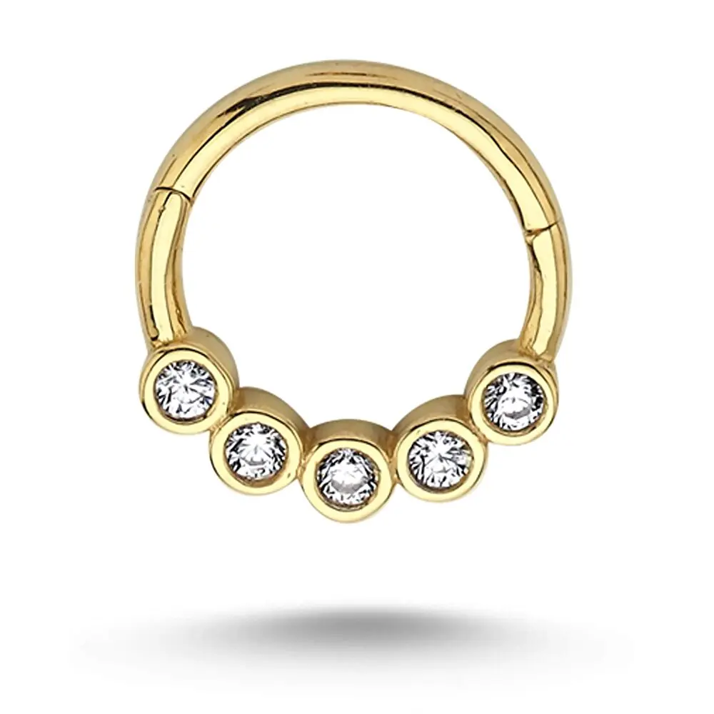 Taş Detaylı Halka Piercing
