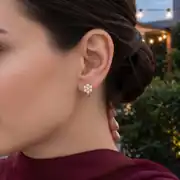 Kar Tanesi Altın Küpe 2
