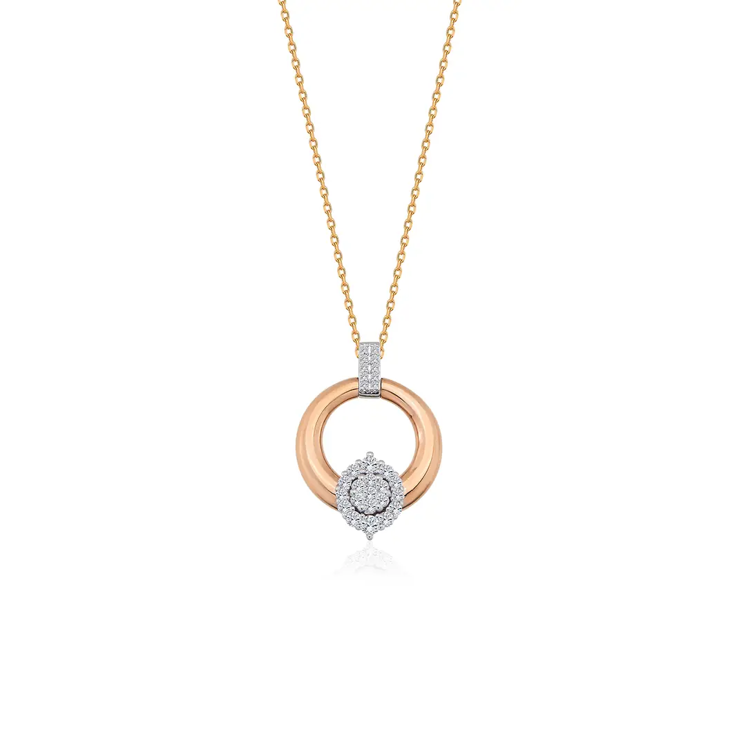 Pırlanta Rose Kolye 0.35 Karat
