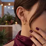 Altın Retro Küpe 2