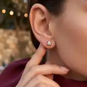 Pırlanta Tektaş Küpe 0.20 Karat 2