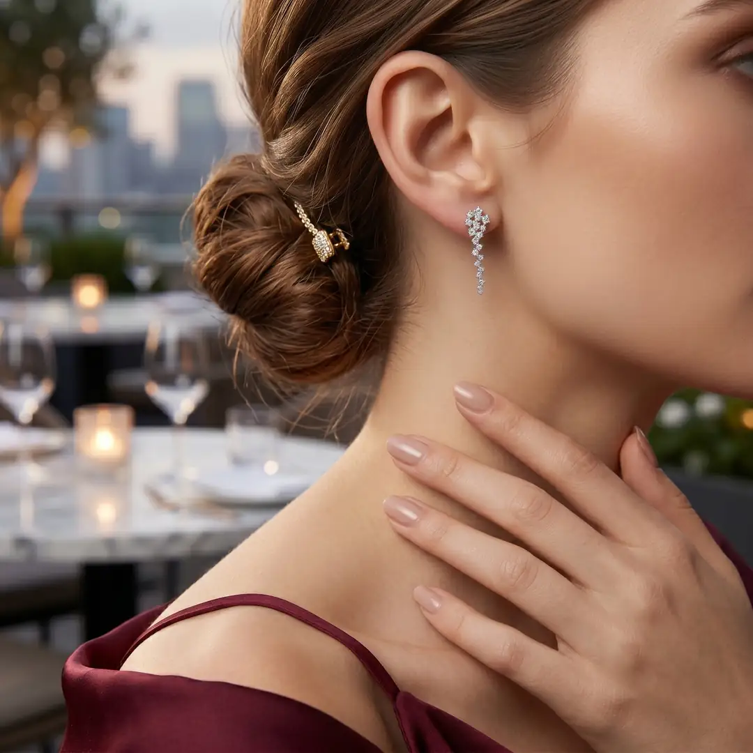 Beyaz Altın Düğün Set 8