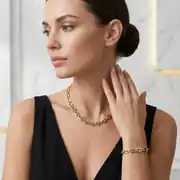 Mor Taşlı Altın Set 2