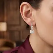 Pırlanta Baget Küpe 0.52 Karat 2