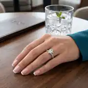 Baget Beyaz AltınTektaş Yüzük 3
