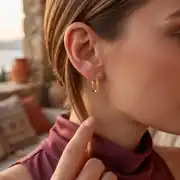 Altın Kare Küpe 2