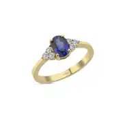 Oval Safir Yüzük 1.03 Karat 1
