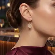 Oval Baget Küpe 2