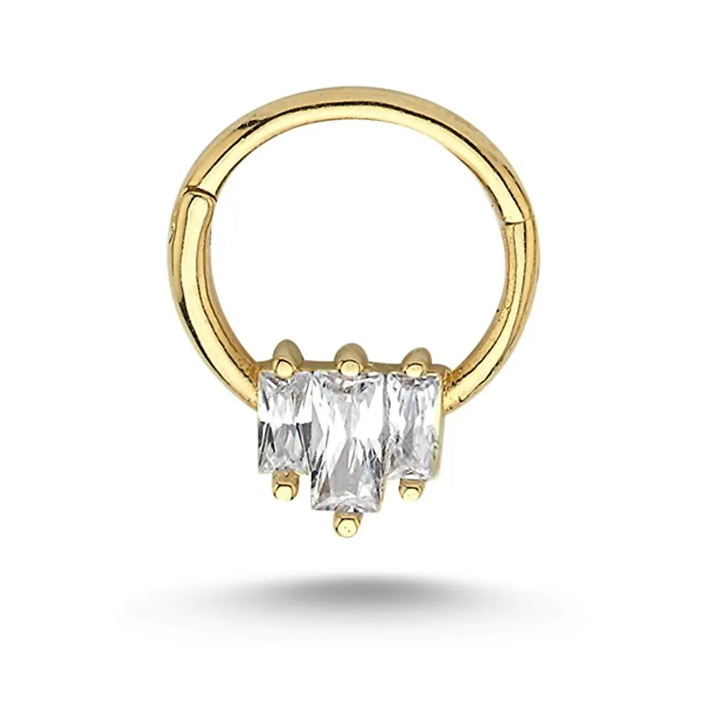 Baget Taşlı  Halka Piercing
