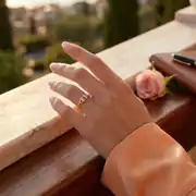 Renkli Taşlı Altın Yüzük 3