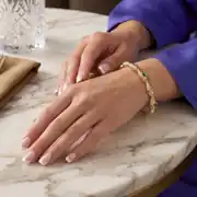 Renkli Taşlı Antik Altın Kelepçe 2