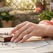 Altın Mavi Baget Taşlı Yüzük 3