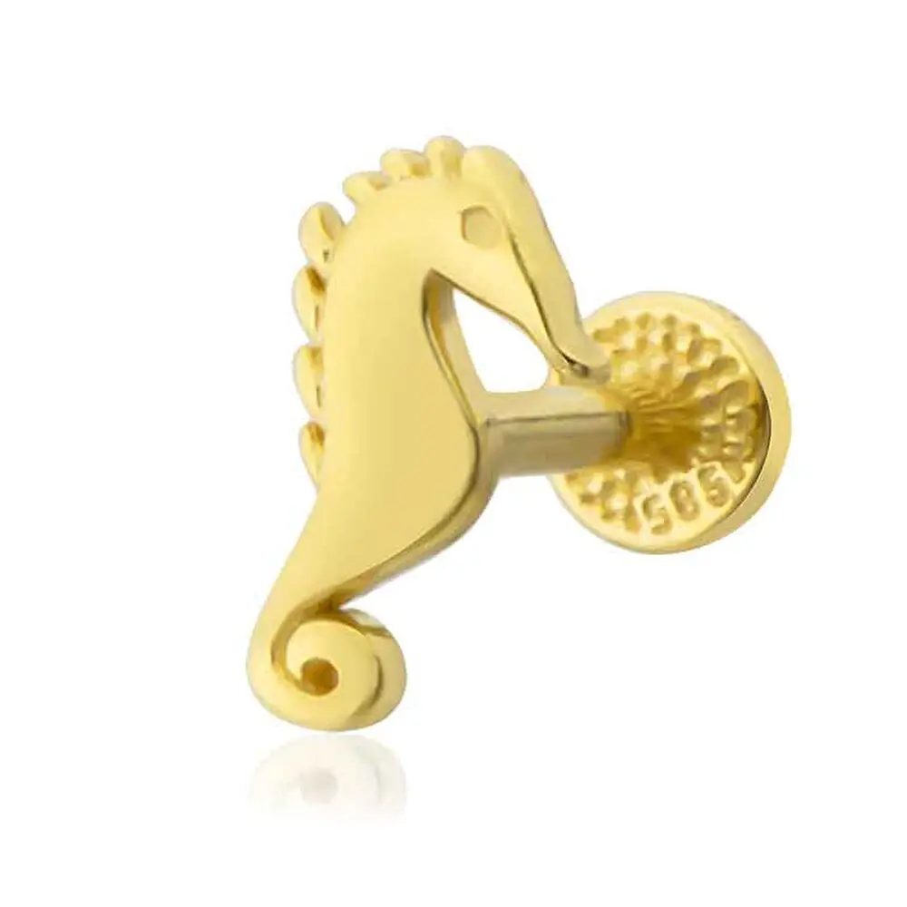 Deniz Atı Figürlü Tragus Küpe
