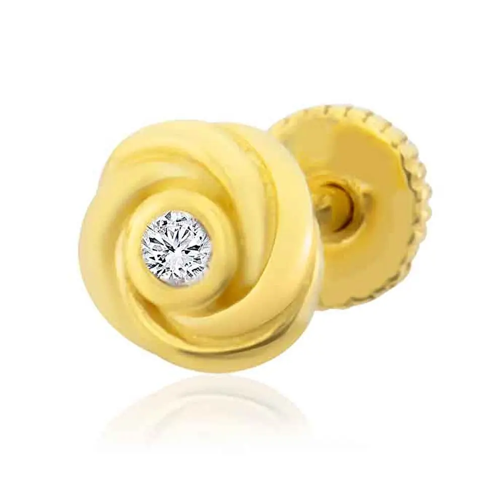 Gül Figürlü Tragus Küpe