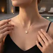 Taş Detaylı Yonca Kolye 2