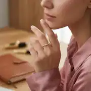Taş Detaylı Altın Yüzük 3