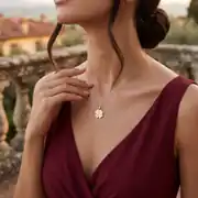 Gizli Kalpli Yonca Altın Kolye 4