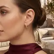 Altın Halka Zincir Küpe 2