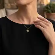 Altın Güneş Figürlü Kolye 2