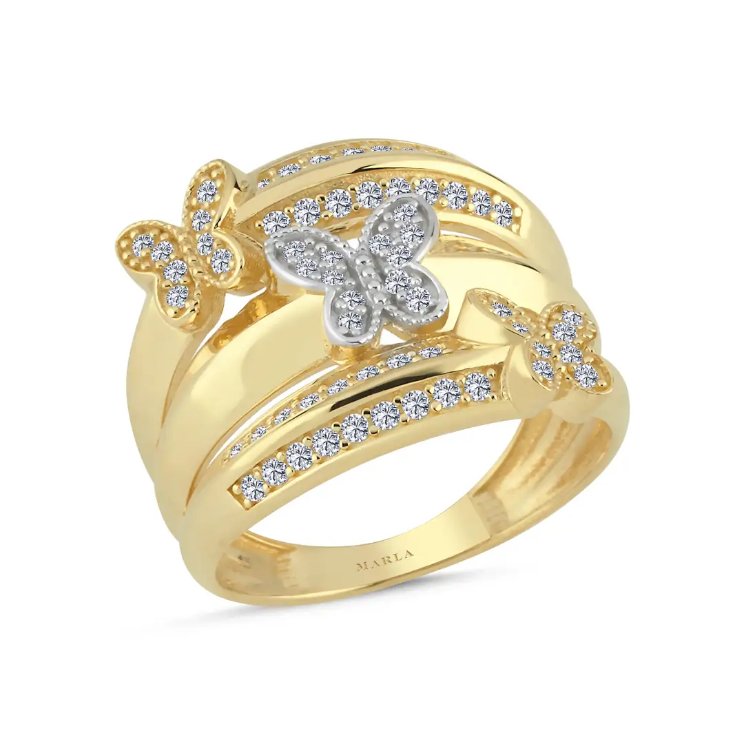 Altın Kelebek Yüzük