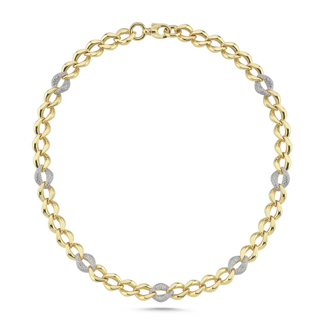 Taşlı Altın Kolye