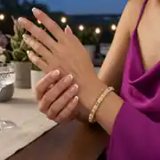 Renkli Taşlı Antik Altın Kelepçe 2