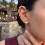 İstiridye Altın Küpe 2
