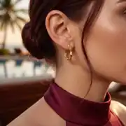 Altın Kemik Küpe 2