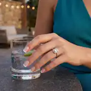 Beyaz Altın Baget Yüzük 3