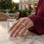 Beyaz Altın Beştaş Yüzük 3