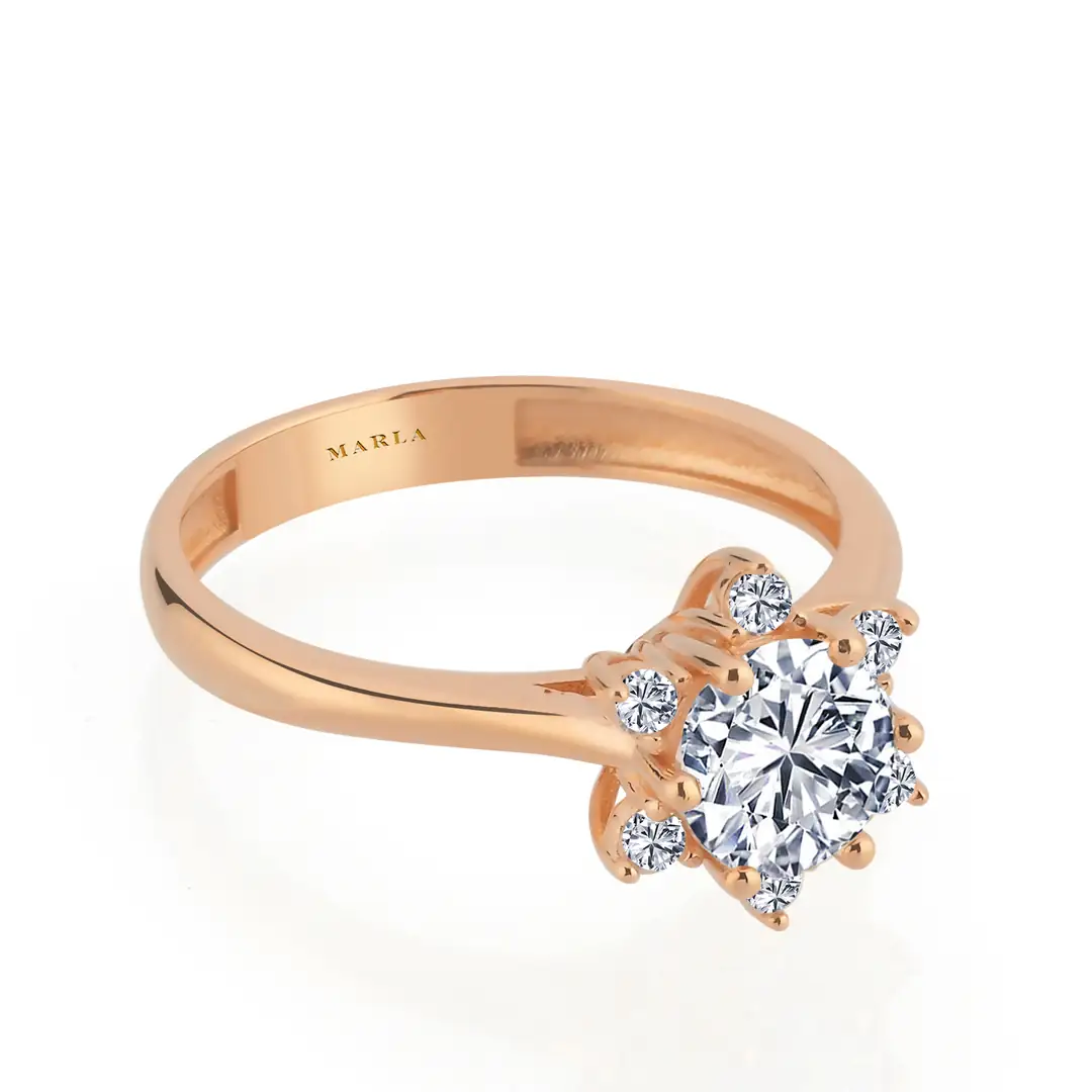 Rose Gold Lotus Yüzük 2