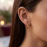 Geometrik Altın Küpe 2