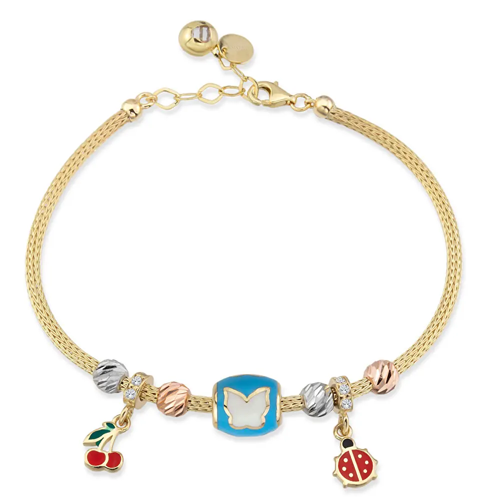 Kelebek Charmlı Çocuk Bileklik