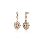 Pembe Safir  Pırlanta Küpe 0.50 Karat 1