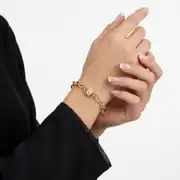 Taşlı Zincir Altın Bileklik 2